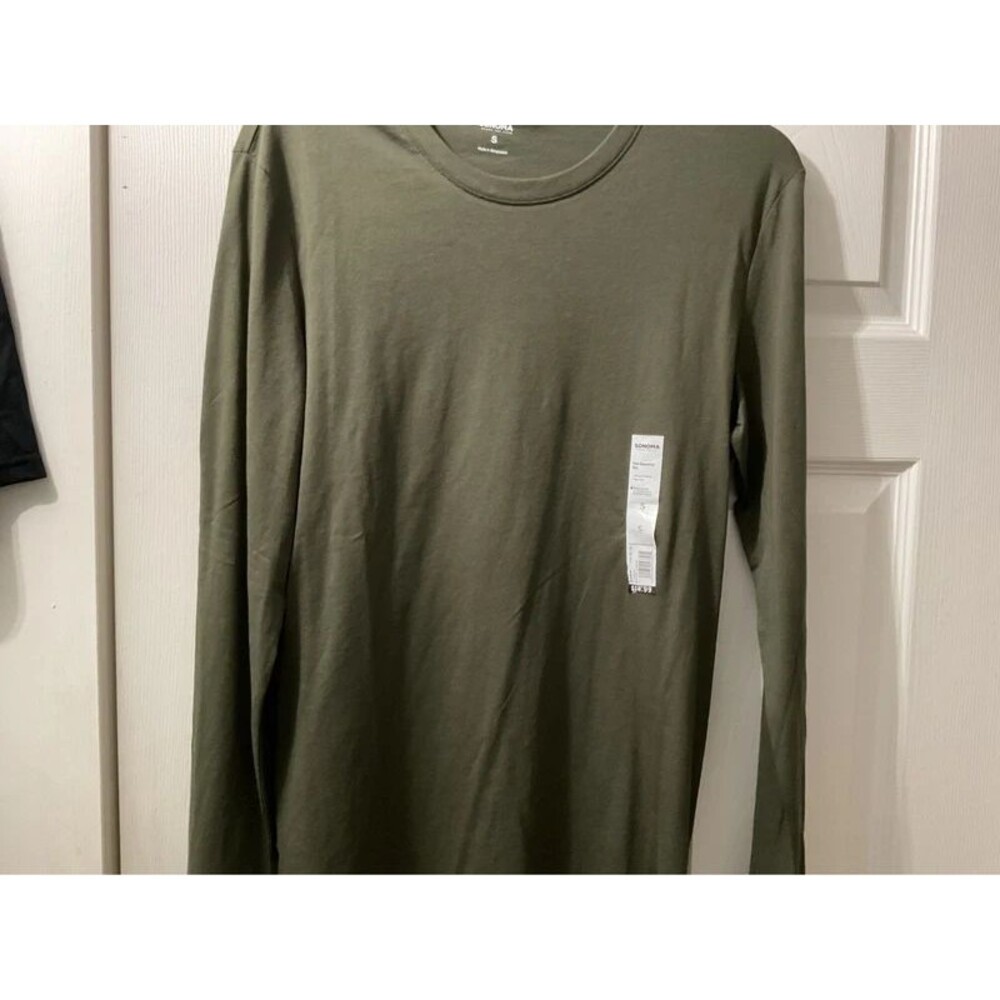 Sonoma Goods For Life Men's Essential Tee - Size S - Olive Green / Army Green